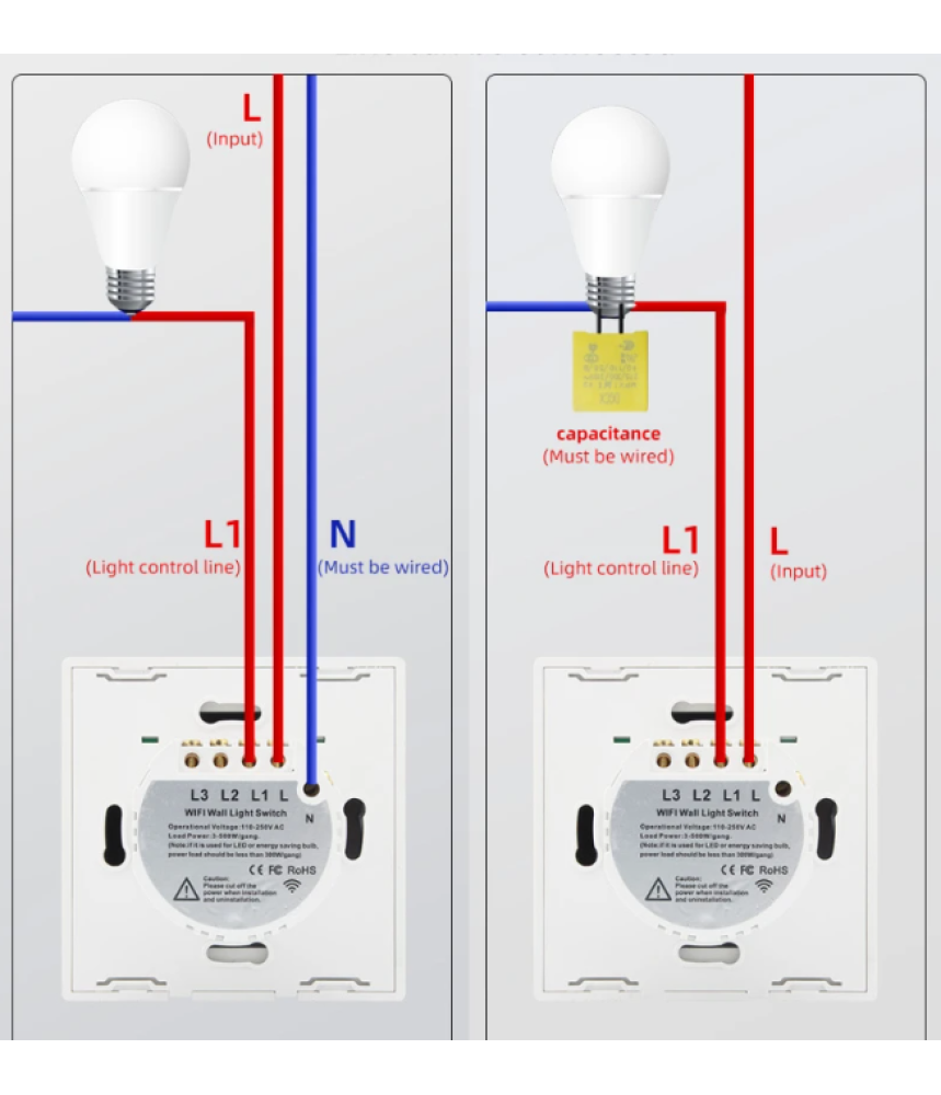 Intrerupator Dublu X Wi-Fi cu Touch din Sticla Alb Intrerupator Dublu X Wi-Fi cu Touch din Sticla Alb