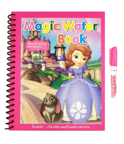 Carte de colorat cu apa Magic Book , Reutilizabila, plina de culori vibrante, Sofia si Iepurasul