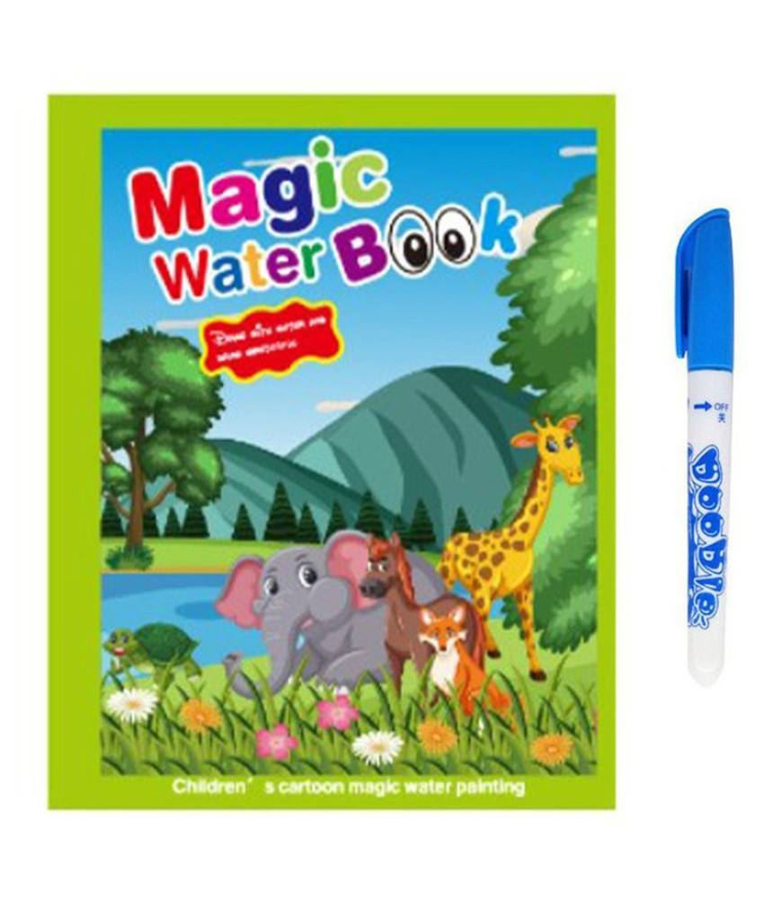 Carte de colorat cu apa Magic Book , Reutilizabila, plina de culori vibrante, Dumbo si prietenii sai