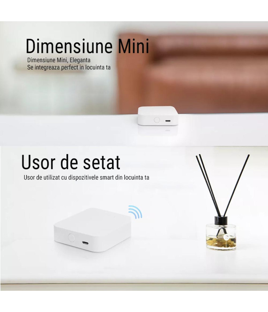 Gateway Hub, ZigBee 3.0, Comptabil HomeKIT Gateway Hub, ZigBee 3.0, Comptabil HomeKIT