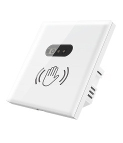 Intrerupator inteligent cu infrarosu, Tuya, Life Smart, Wi-Fi, fara nul, 1 canal, 16A, sticla securizata, compatibil Amazon Alexa/Google Assistant, Alb @Smartwiz