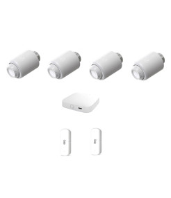Pachet 4 Capete Termostatice inteligente, 1 Gateway Hub Tuya ZigBee 3.0 WiFi, 1 Gateway Zigbee, 2 Senzor de temperatura/umiditate, ZigBee, Compatibil cu Tuya/SmartLife Pachet 4 Capete Termostatice inteligente, 1 Gateway Hub Tuya ZigBee 3.0 WiFi, 1 Gateway Zigbee, 2 Senzor de temperatura/umiditate, ZigBee, Compatibil cu Tuya/SmartLife