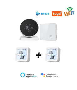 Pachet 1x Termostat inteligent S3, Wi-Fi plus 2x TUYA Senzor Temperatura/Umiditate/Higrometru Pachet 1x Termostat inteligent S3, Wi-Fi plus 2x TUYA Senzor Temperatura/Umiditate/Higrometru
