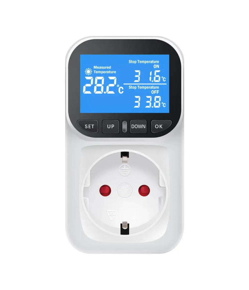 Priza inteligenta cu termostat,, control temperatura/temporizator, senzor de temperatura, alb @smartWIZ Priza inteligenta cu termostat,, control temperatura/temporizator, senzor de temperatura, alb @smartWIZ