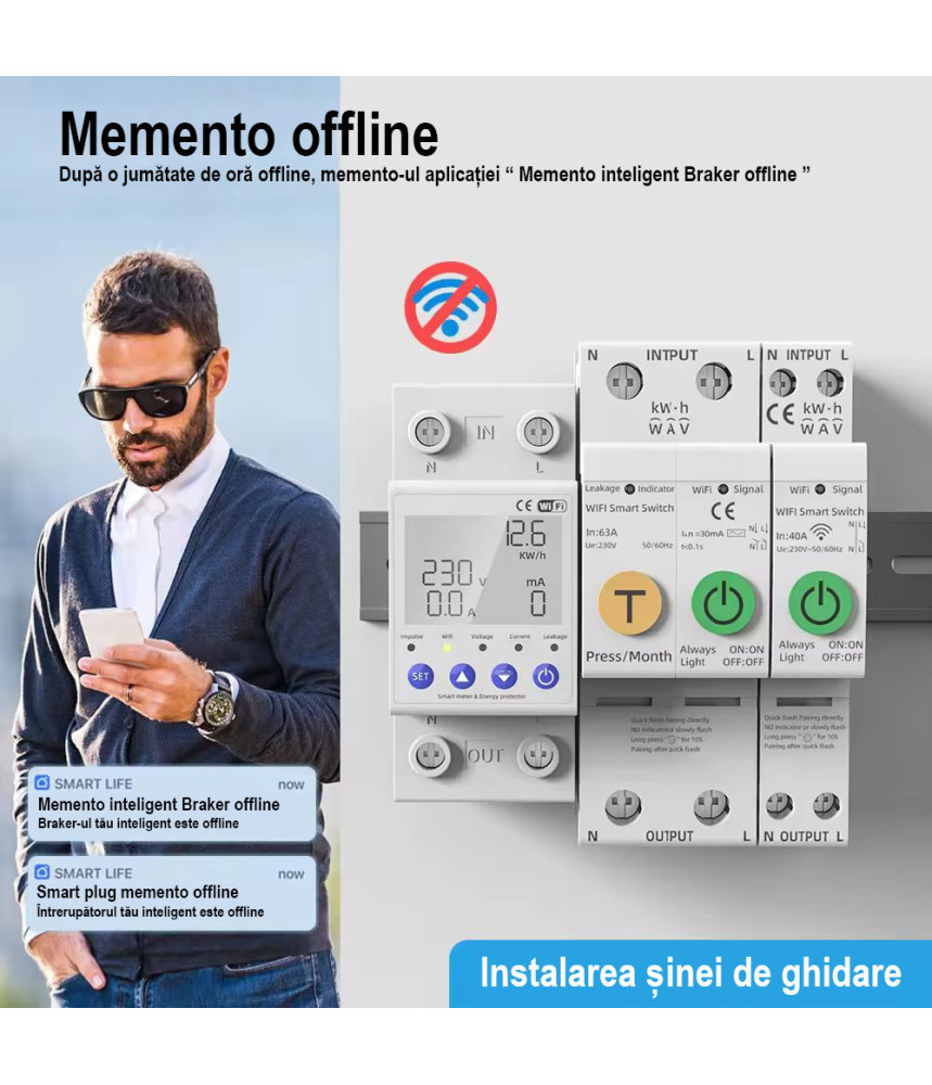 Releu monofazic WIFI Releu monofazic WIFI