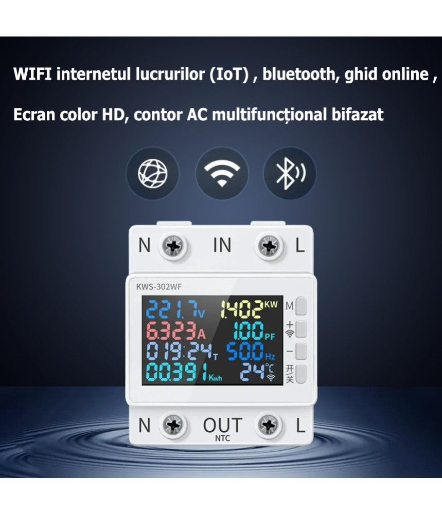 Releu monofazic WIFI,Reglabil, Tuya Releu monofazic WIFI,Reglabil, Tuya