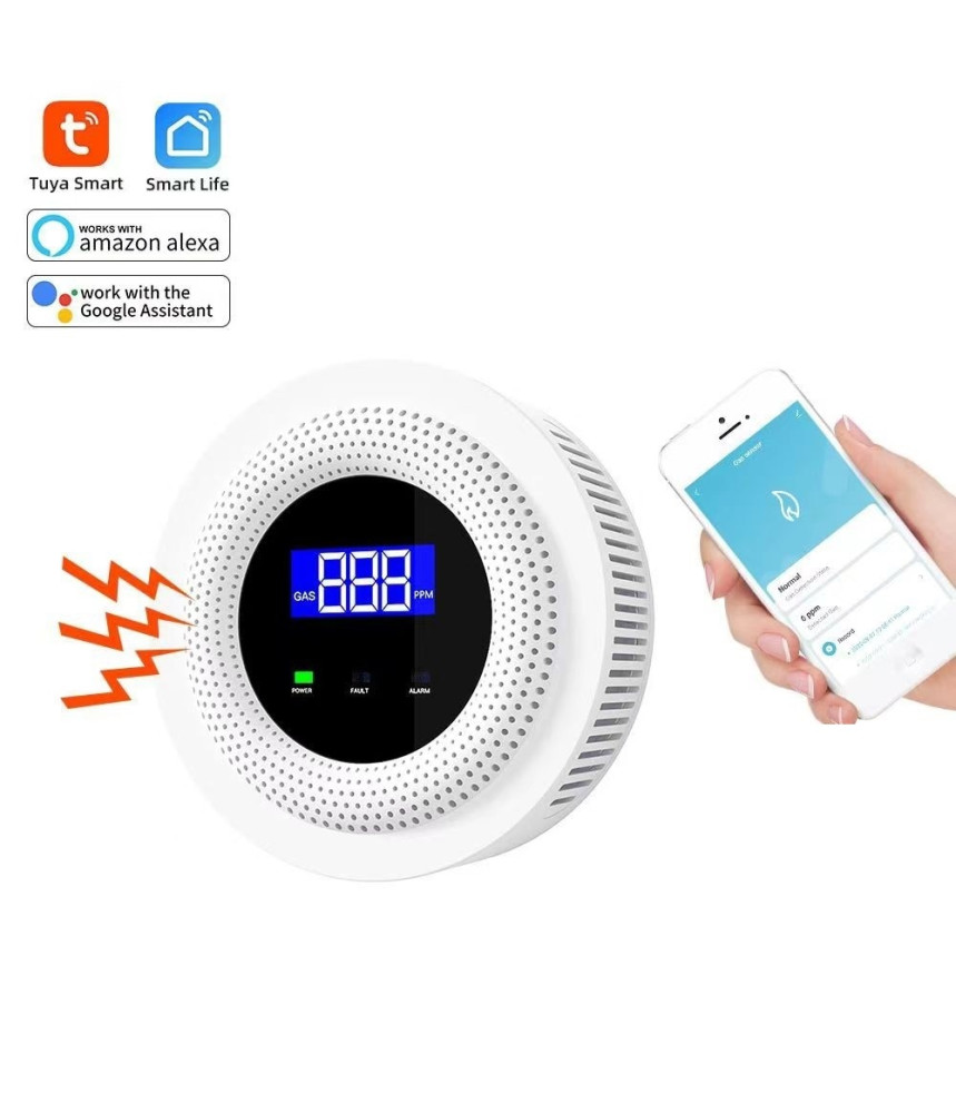 Detector si alarma smart Wifi pentru scurgeri de gaze, Temperatura Reglabila compatibil Tuya/Smartlife @SmartWiz Detector si alarma smart Wifi pentru scurgeri de gaze, Temperatura Reglabila compatibil Tuya/Smartlife @SmartWiz
