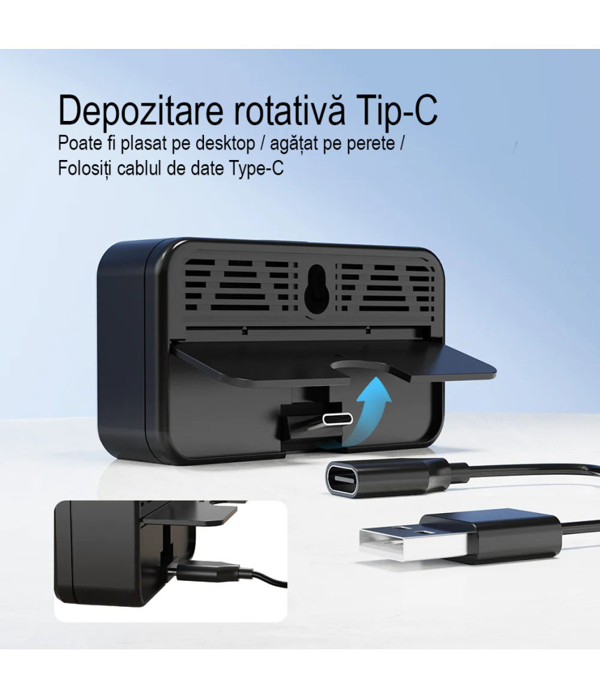Senzor Mini de temperatura/umiditate NEGRU Senzor Mini de temperatura/umiditate NEGRU
