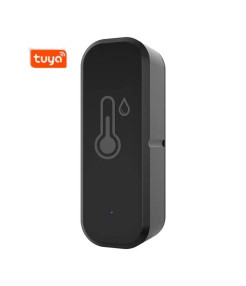 Senzor de temperatura/umiditate, WiFi 2.4G, Compatibil cu Tuya/SmartLife/Alexa/Echo/Google Assistant, negru @SmartWIZ Senzor de temperatura/umiditate, WiFi 2.4G, Compatibil cu Tuya/SmartLife/Alexa/Echo/Google Assistant, negru @SmartWIZ