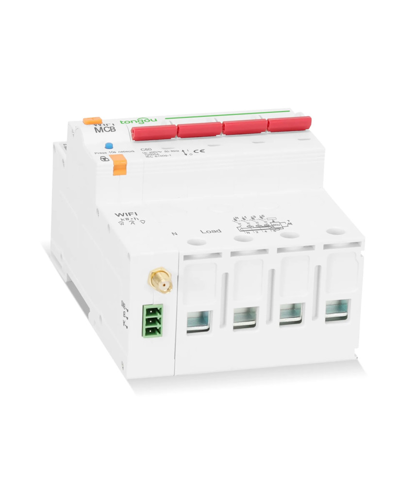 Siguranta Automata Inteligenta Wi-FI, 4 Poli , Tuya , Smart Life Siguranta Automata Inteligenta Wi-FI, 4 Poli , Tuya , Smart Life