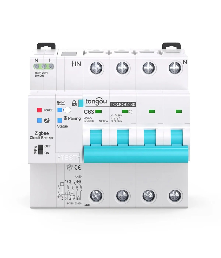 Siguranta Automata Inteligenta ZigBee, Tuya/Smartlife, 4Poli Siguranta Automata Inteligenta ZigBee, Tuya/Smartlife, 4Poli