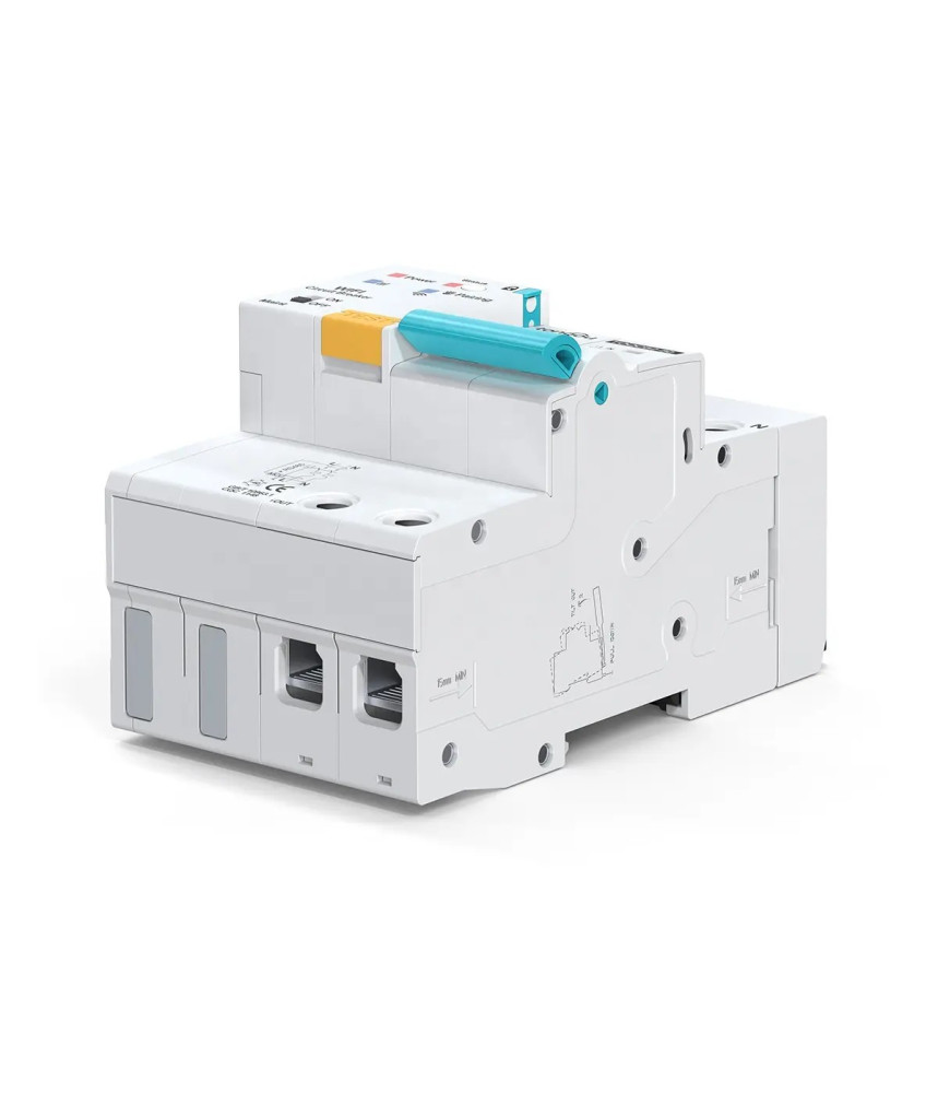 Siguranta Automata Inteligenta WiFi, RCBO, Tuya/Smartlife,2 Poli Siguranta Automata Inteligenta WiFi, RCBO, Tuya/Smartlife,2 Poli