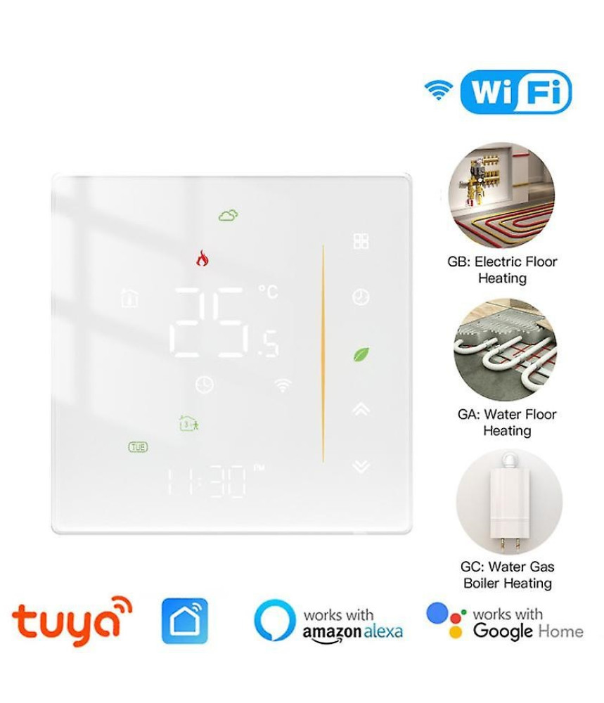 Termostat Inteligent Pardoseala/Boiler electric, Smart, WIFI, Control prin Aplicatia Tuya, Wireless, Prindere in Doza de Perete, Control Vocal Google Home, Alexa @SmartWiz Termostat Inteligent Pardoseala/Boiler electric, Smart, WIFI, Control prin Aplicatia Tuya, Wireless, Prindere in Doza de Perete, Control Vocal Google Home, Alexa @SmartWiz