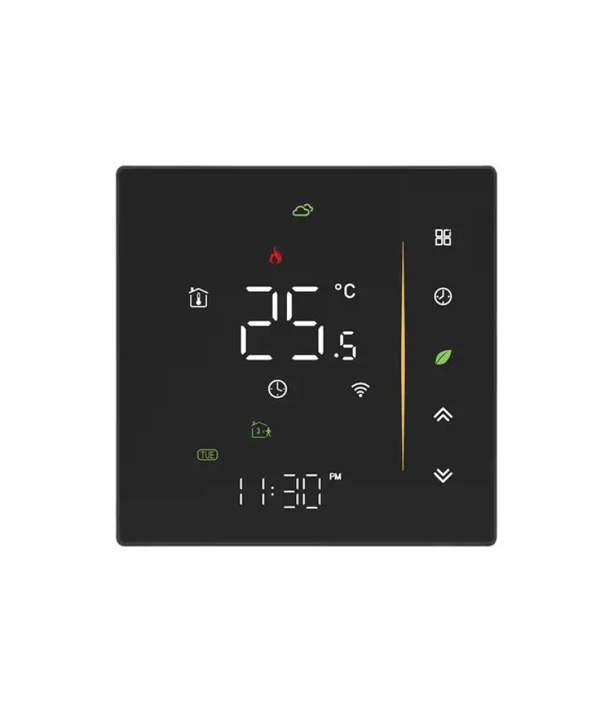 Termostat inteligent perete, negru, WiFi Termostat inteligent perete, negru, WiFi