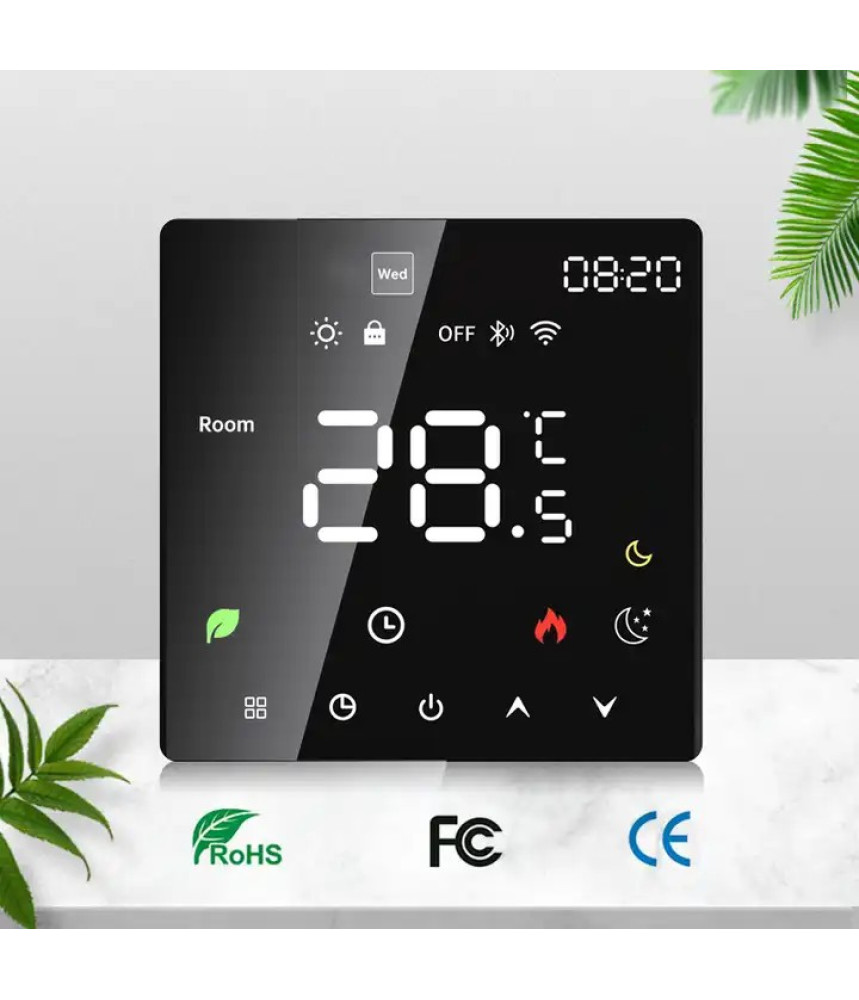 Termostat inteligent touchscreen, perete WiFi Termostat inteligent touchscreen, perete WiFi