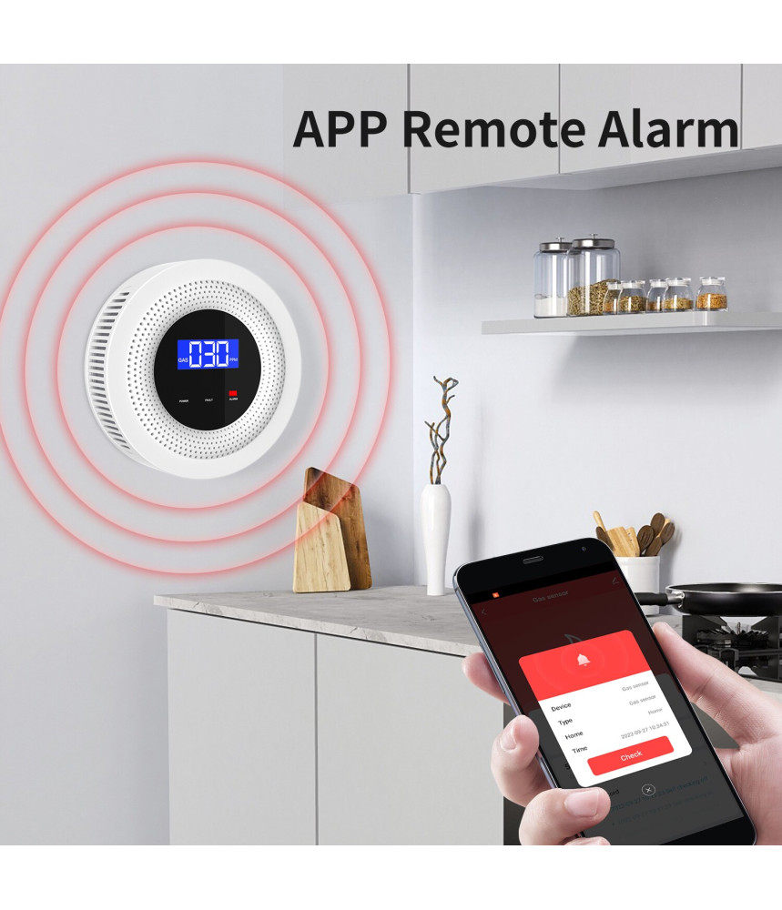 Detector si alarma smart Wifi pentru scurgeri de gaze, Temperatura Reglabila compatibil Tuya/Smartlife @SmartWiz Detector si alarma smart Wifi pentru scurgeri de gaze, Temperatura Reglabila compatibil Tuya/Smartlife @SmartWiz