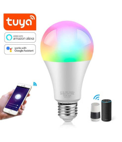 Bec Inteligent LED RGB inteligent Smart A67, Wi-Fi, Tuya/Smartlife, E27, 10W (100W), 1000 lm, lumina alba si colorata (2200-6500K), @SmartWiz Bec Inteligent LED RGB inteligent Smart A67, Wi-Fi, Tuya/Smartlife, E27, 10W (100W), 1000 lm, lumina alba si colorata (2200-6500K), @SmartWiz