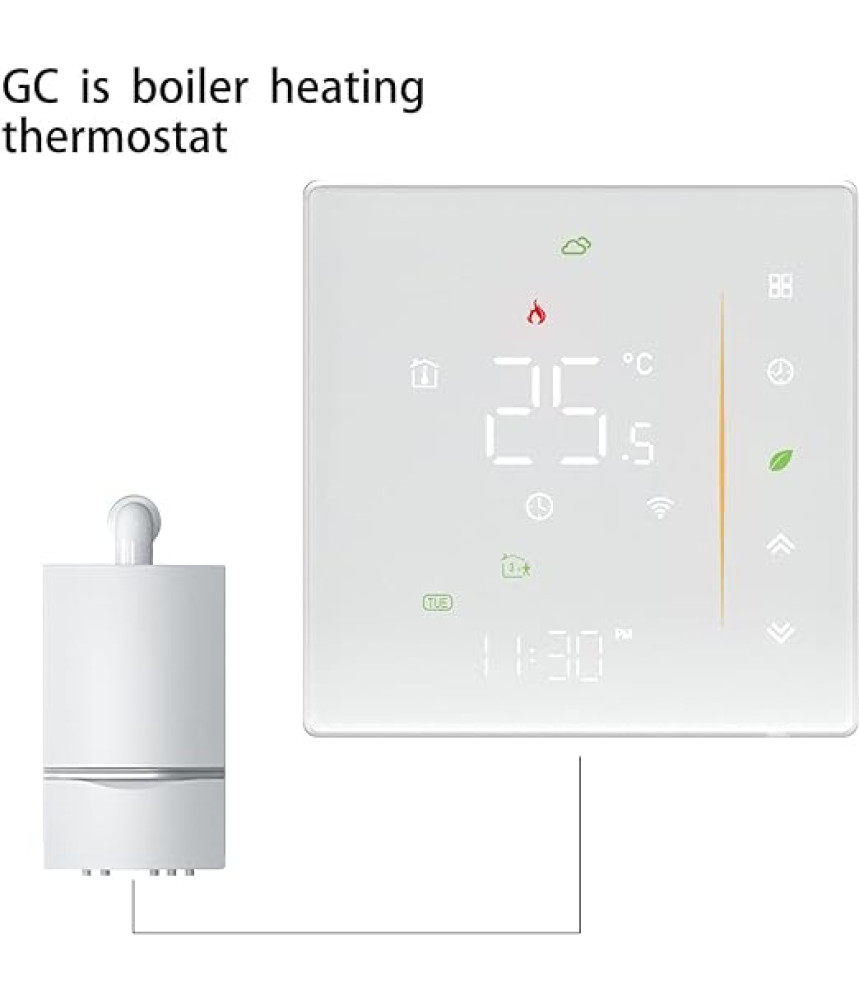 Termostat Inteligent Pentru Pardoseala, Smart, WIFI, Control prin Aplicatia Tuya, Wireless, Prindere in Doza de Perete, Control Vocal Google Home, Alexa @SmartWiz Termostat Inteligent Pentru Pardoseala, Smart, WIFI, Control prin Aplicatia Tuya, Wireless, Prindere in Doza de Perete, Control Vocal Google Home, Alexa @SmartWiz