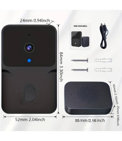 Sonerie Inteligenta WiFi, VideoGuest, Transmitator video cu vedere nocturna, Reancarcabila, Control la distanta prin aplicatie, 19 melodii disponibile, 4 trepte de volum,150M Raza Actiune, Microfon bi