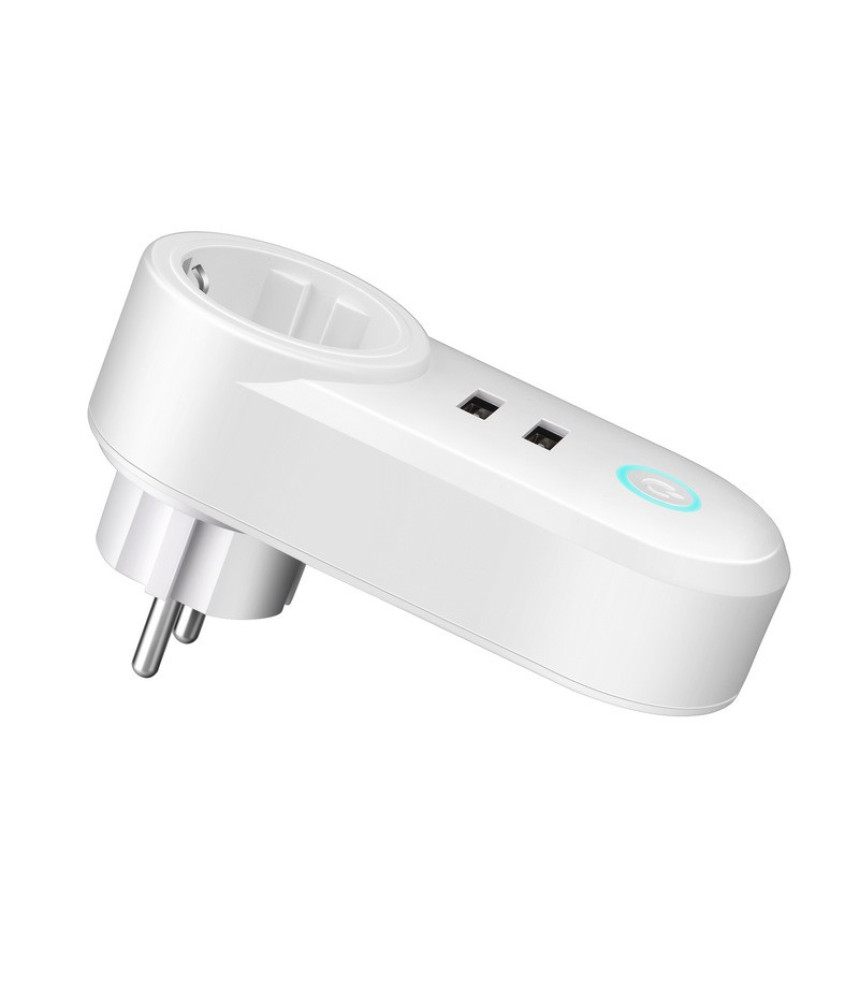 Priza Inteligenta cu USB, 16A, Wireless 2, 4GHz, 2 X USB, Smart Home, Google Home. Amazon Echo, Alexa @SmartWiz Priza Inteligenta cu USB, 16A, Wireless 2, 4GHz, 2 X USB, Smart Home, Google Home. Amazon Echo, Alexa @SmartWiz