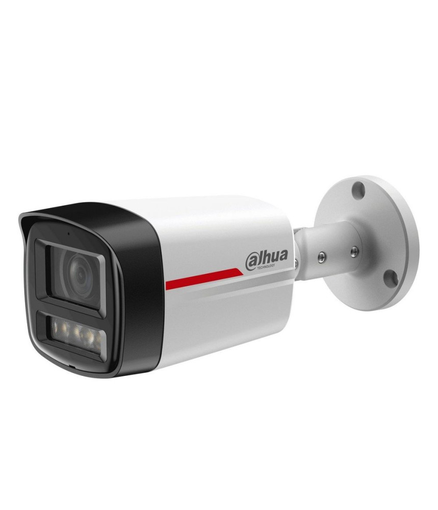 Cameră IP Dahua 2MP bullet cu LED alb 50m, audio, PoE, IP67 Cameră IP Dahua 2MP bullet cu LED alb 50m, audio, PoE, IP67