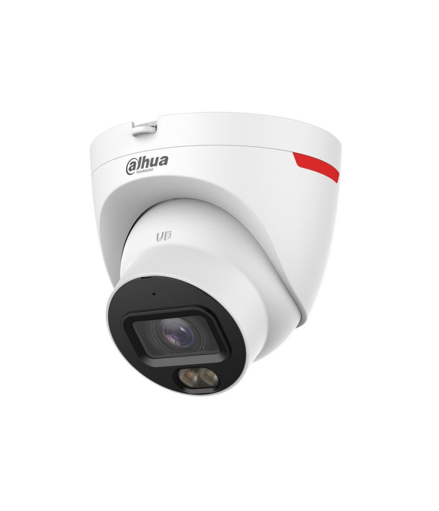 Cameră IP Dahua 2MP dome cu LED alb 30m, audio, PoE, IP67 Cameră IP Dahua 2MP dome cu LED alb 30m, audio, PoE, IP67