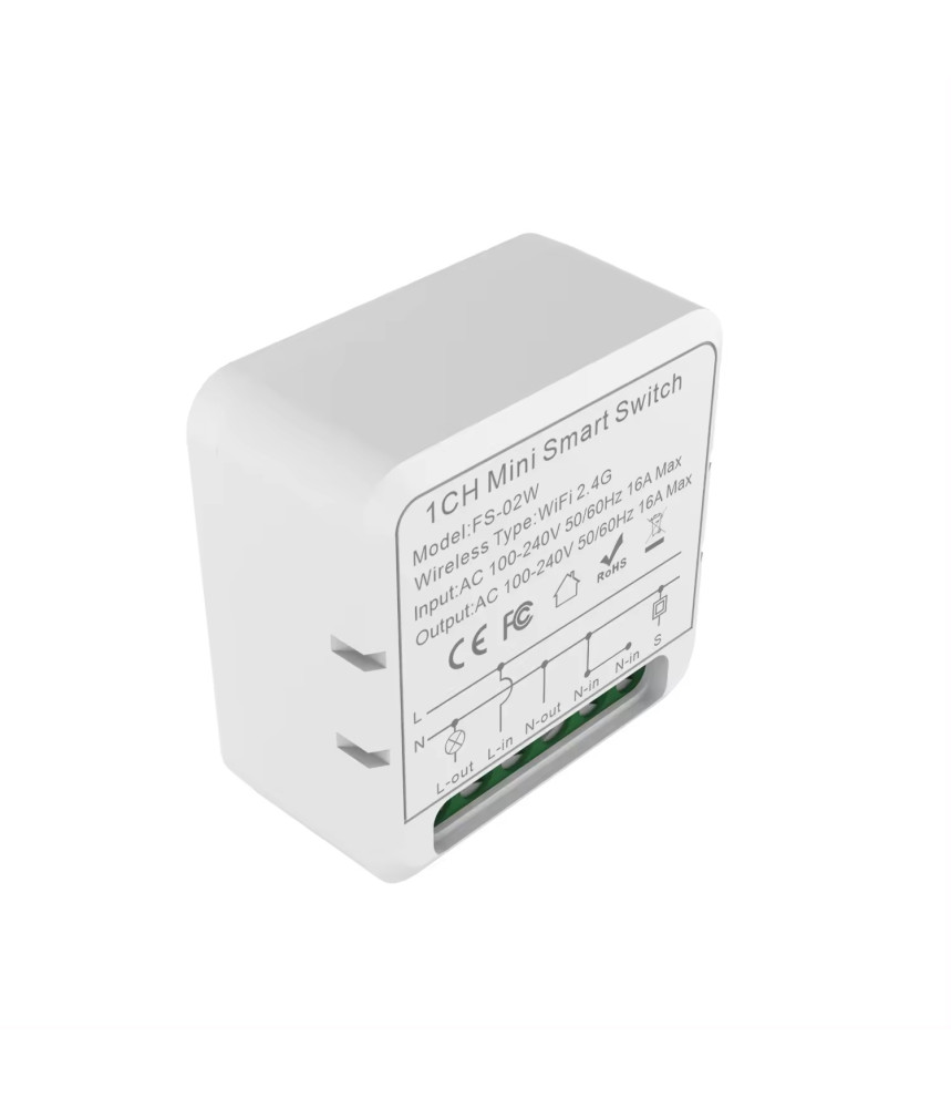 Mini Releu 1 Canal inteligent Wi-Fi, programabil, Compatibil cu app Tuya, Smart Life, Control vocal, Alexa, Amazon, Google Home, 10A @SmartWiz Mini Releu 1 Canal inteligent Wi-Fi, programabil, Compatibil cu app Tuya, Smart Life, Control vocal, Alexa, Amazon, Google Home, 10A @SmartWiz