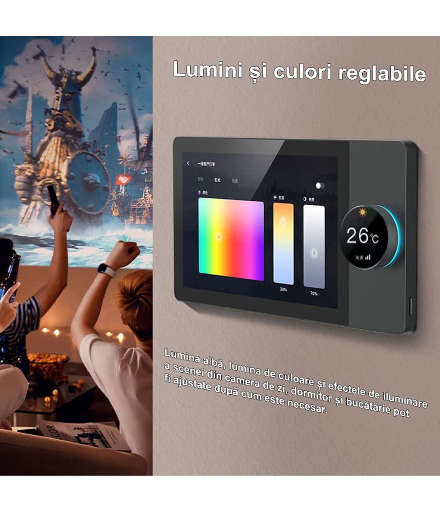 Panou de control/automatizare 7inch, Wi-Fi, Smart Home, Bluetooth, Tuya, ZigBee 3.0, Amazon Alexa, Gateway Hub, Compatibil iOS, Android, Negru Panou de control/automatizare 7inch, Wi-Fi, Smart Home, Bluetooth, Tuya, ZigBee 3.0, Amazon Alexa, Gateway Hub, Compatibil iOS, Android, Negru