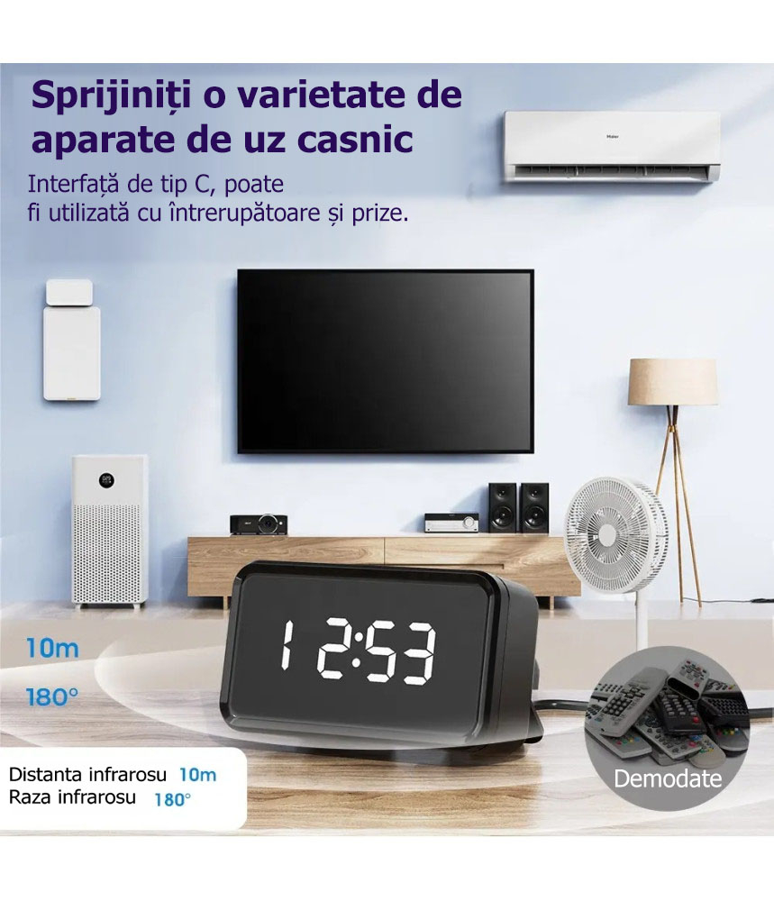 Telecomanda Universala CSmart Avansata cu Afisaj de Ceas @SmartWiz Telecomanda Universala CSmart Avansata cu Afisaj de Ceas @SmartWiz